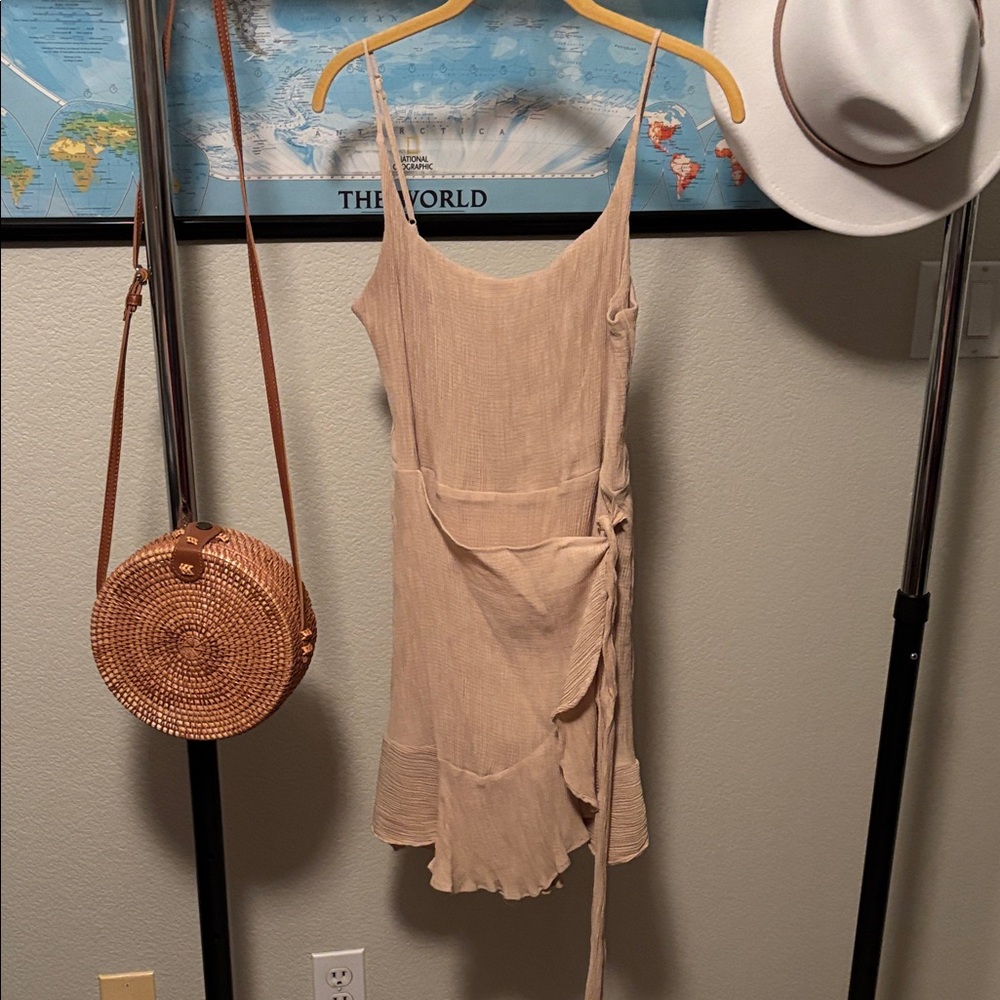 Gianni Bini Asymmetrical Tan Dress